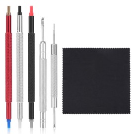 lasuroa 5pcs Watch Hand Repair Setting Tool Kit, Compact Watch Adjuster Press Pusher & Removal Set with 3 Pressers & 2 Removers Levers, Watchmaker Maintenance Adjustment
