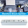 Aracombie 5 Way 7 Port Air Compressor Manifold Block, Aluminum