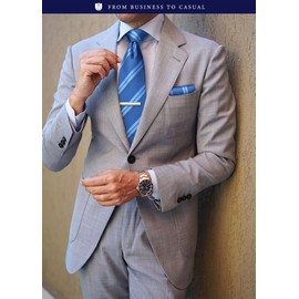 HISDERN HTJ-02S 2024 Men's Wedding Silver Necktie, 4-piece Set, Necktie, Chief, Tie Clip, Cufflinks, For Weddings, Job Hunting, School Entrance Ceremonies, Graduation Ceremonies, After-parties,