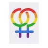 'Lesbian Symbol' Temporary Tattoo - Water Resistant, Skin-Safe, Non-Toxic Transfer