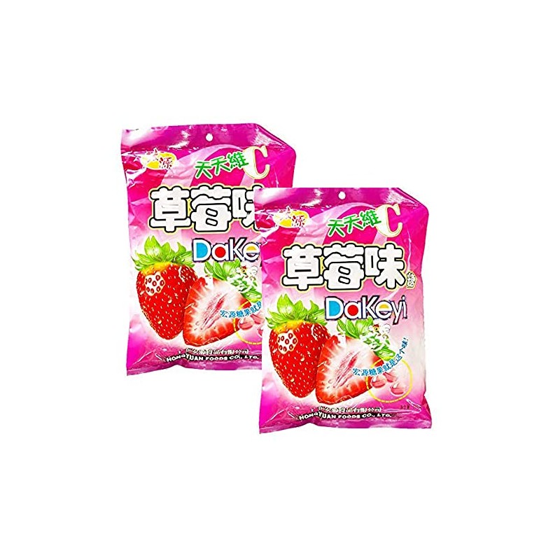 Hong Yuan Classic Hard Candy 12.3oz/350g (Strawberry, 2 pack)