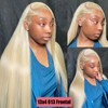 Blonde 613 13x4 Lace Frontal Only Straight Human Hair Transparent