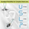 50 Inch Drain Snake Hair Clog Remover, 4 Pack Metal