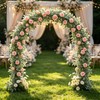 18 Pcs Light Pink Roses Leafless Stems Wedding Bouquet Centerpiece