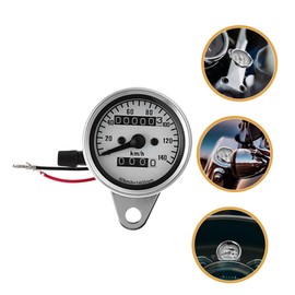 Alipis Motorcycle Speedometer Odometer with Retro Design Dual Gauge for Accurate Mileage Tracking Stylish Motorcycle Supplies for Enthusiasts LED Display for Visibility