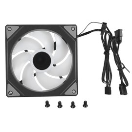 120mm ARGB PWM Case Fan 800 to 2000RPM 4pin PWM Silent Computer Fan RGB Motherboard Sync Computer PC Cooling Fans Reverse Leaf Black