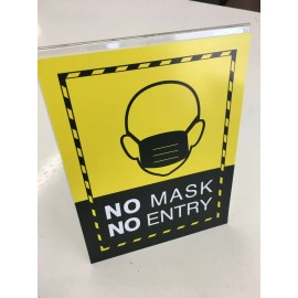 NO MASK NO ENTRY 8.5x11 Store Re-Opening Signs Kit (ALL 8 Different Signs) 1007