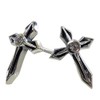 STERLING SILVER 925 AMTHTEW-030 Sterling Silver 925 Earrings Studded Rock