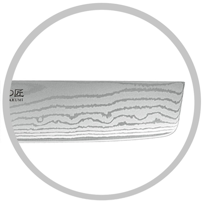 よこやま 燕人の匠 ダマスカス包丁 霞流し 菜切包丁 165mm ETK-1501
