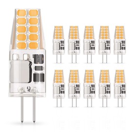 Cxyemt G4 LED Bulb 3W Equivalent 30W Halogen Bulb Replacement, 3000K Warm White, AC/DC 12V T3 JC G4 Bi-Pin Base Light Bulb for Home Lighting, Landscape Lights, Non-dimmable,10 Pack