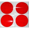 LiteMark DOT-SAE Red Dot 3 Inch Round High Reflective Prismatic