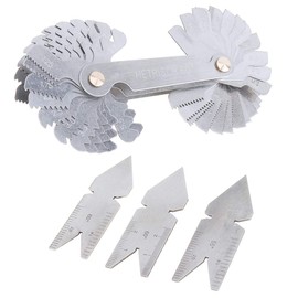 ChgImposs Screw Thread Pitch Cutting Gauge Tool Set, Stainless Steel Centre Gage with 55 Degree Inch System & 60 Degree Metric System