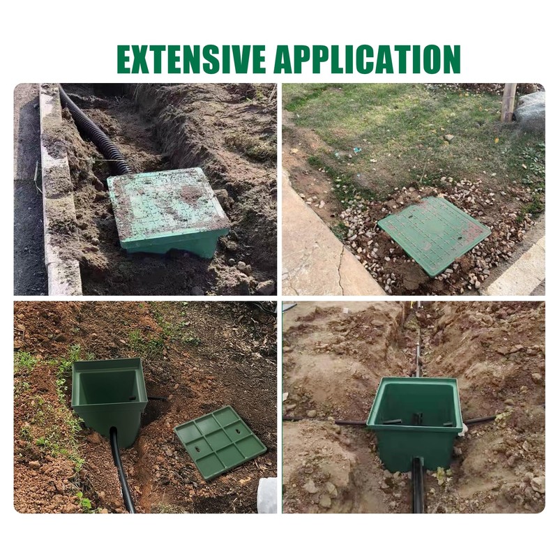 Natotela 16x16x16in Underground Splice Boxes with Fiberglass Solid Cover,In Ground