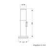 ledscom.de Poru Bollard Light with Socket for Outdoor Use, Anthracite,