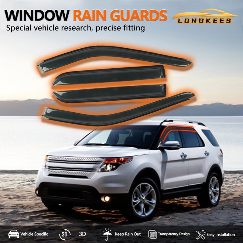 in-Channel Window Visors Rain Guards FIT Jeep Wrangler JL 2018-2025/Gladiator