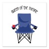 CafePress Queen of The Throne Square Car Magnet 3 X