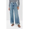 FRAME Women's Le Jane Wide Leg Cuffed Jeans, Varsity Blues,