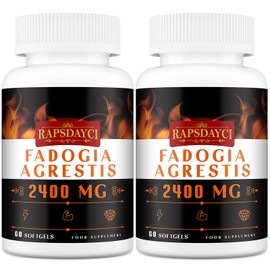 Rapsdayci Rapsdayci Fadogia Agrestis 2400mg Per Serving High Potent 50:1 Ratio Extract Powerful Fadogia Agrestis Supplement, Stamina, Strength, Drive & Performance 120 Count (Pack of 2)