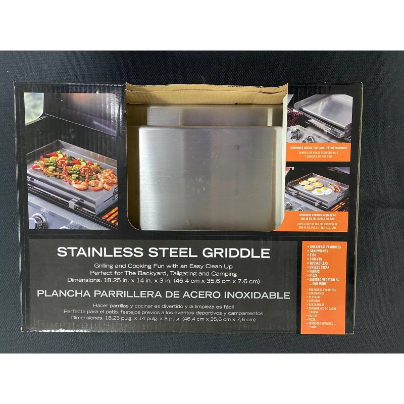 Mr. Bar-B-Q 08630Y Mr. Bar-B-Q Stainless Steel Griddle Grilling Cooking