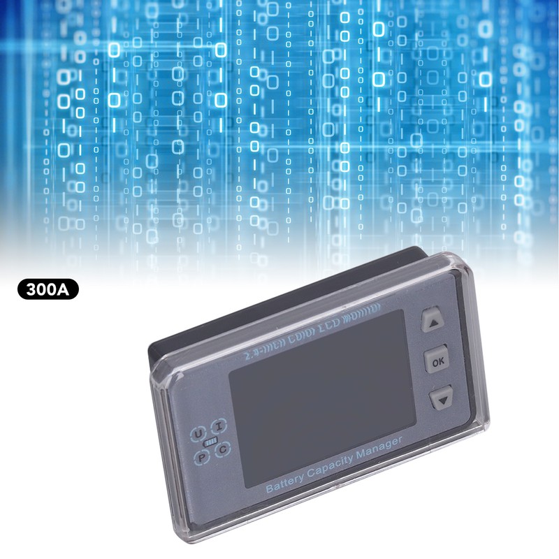 Voltmeter Coulometer Wireless Battery Capacity Manager Monitor with 2.4in Color
