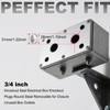 Wocloer 12 Pcs Stainless Steel Electrical Box Knockout Plugs -