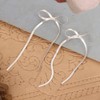 Bow Earrings for Women Gold Silver Bow Dangle Drop Earrings