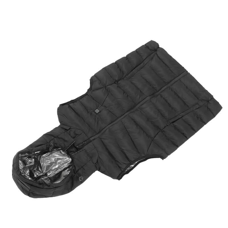 Heated Vest Three Level Temperature Adjustment Waterproof Black Electric Heating