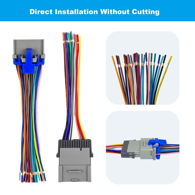 TIKSCIENCE Radio Wiring Harness Male and Female Adapter Fit for
