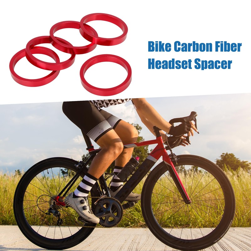 A ABSOPRO 5mm Bike Aluminium Alloy Headset Spacer 11/8inch Stem