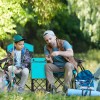 Portable Folding Camping Canopy Chair with Cup Holder Outdoor FurnitureColor: