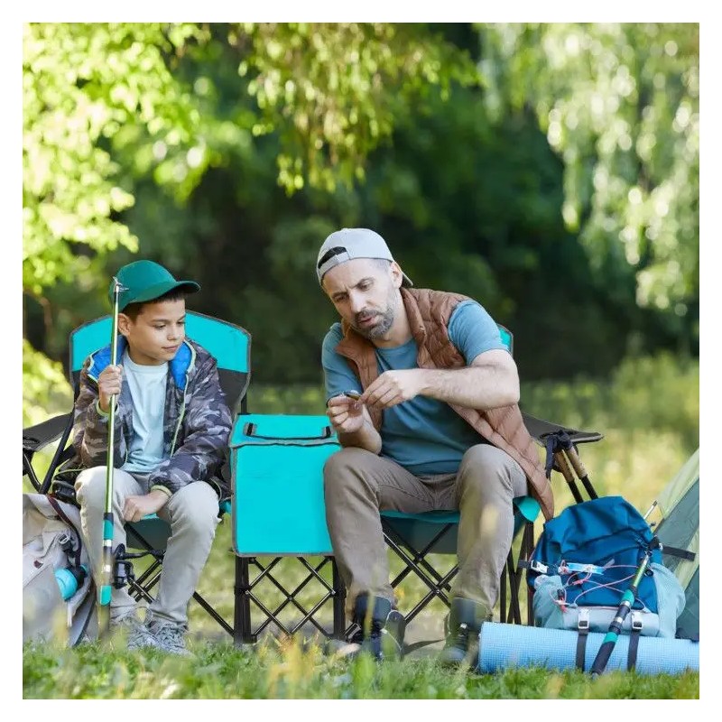Portable Folding Camping Canopy Chair with Cup Holder Outdoor FurnitureColor: