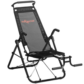 BODYRHYTHM Core & Ab Lounge Workout Chair, an Fitness System for Muscle Activating Workout and Inversion Therapy for Back Relief to Burn Calories and Work Muscles Simultaneously (Black)
