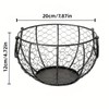 AIMALL Egg Basket, 7.87x4.72 Inch Metal Wire Fruit and Vegetable