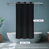 Curoayood no Hook Black Shower Curtain for Bathroom,Machine Washable Light