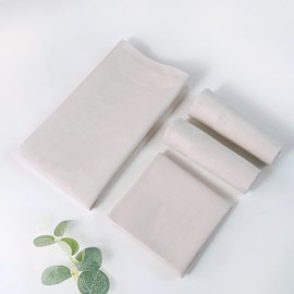 HOULIFE Men's Handkerchiefs - Women's Plain Handkerchiefs Fabric Made of Pure 60S Cotton for Everyday Use Wedding, 40 x 40 cm / 16 x 16 inches, 6/12 Pieces, khaki