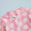 XIXIMAON Toddler Girl Swimsuits Daisy Floral Long Sleeve Ruffled Bathing