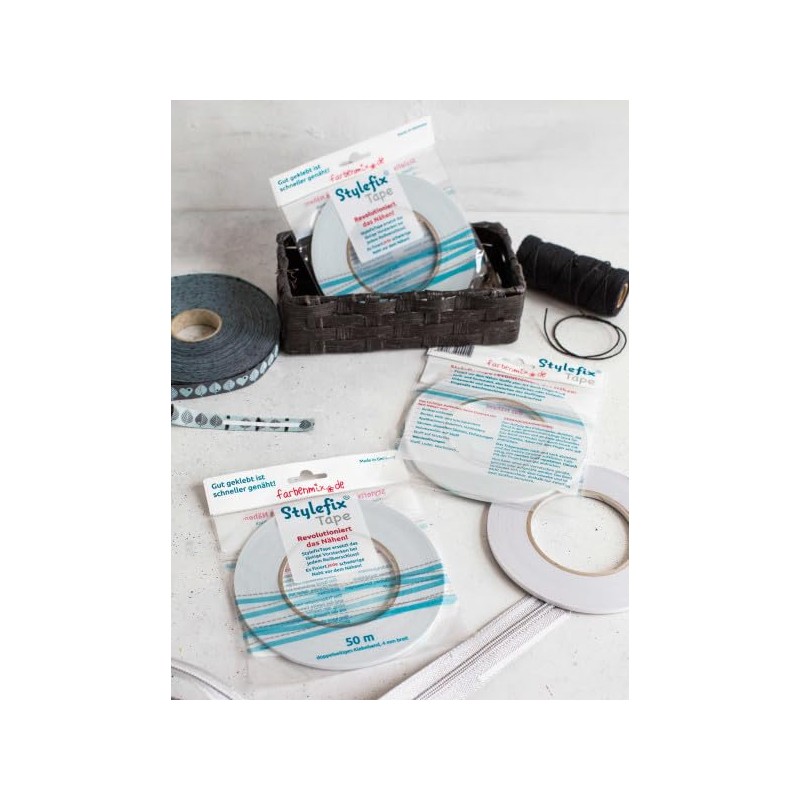 Farbenmix.de 3X 3er Pack STYLEFIX doppelseitiges Klebeband (1Rolle = 50m,