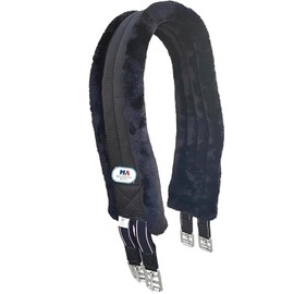 Majestic Ally Mink - Cincha acolchada de forro polar con elásticos resistentes y herrajes inoxidables, color café - 42 pulgadas, 44 pulgadas, 46 pulgadas, 48 pulgadas y 50 pulgadas