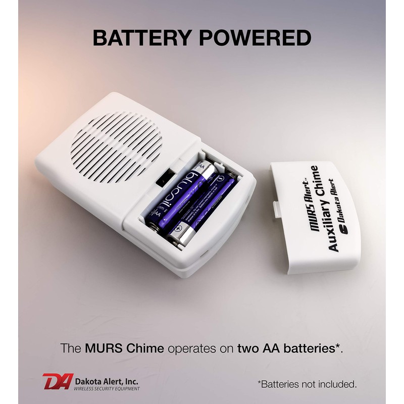 Dakota Alert MURS Auxiliary Chime - Battery-Operated Wired Ringer Alarm