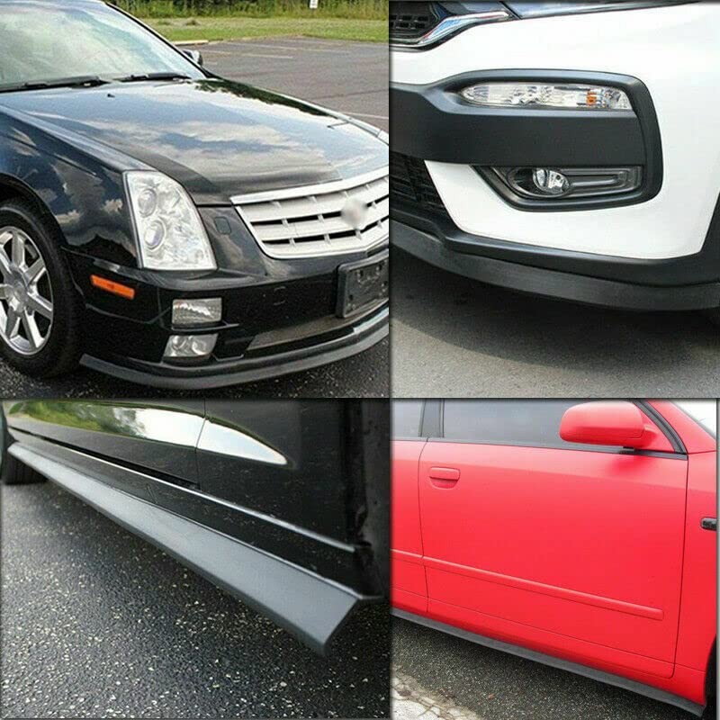 Universal 2.5M/8.2Ft Car Front Bumper Lip Splitter Spoiler Rubber Skirt