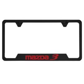 MVP Black License Plate Frame for Mazda3, Mazda 3