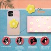 Cute Flower Series Collapsible Design Phone Grip (Adhesive, Yellow)