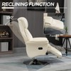 HOMCOM Swivel Recliner Chair, PU Leather Reclining Chair with Retractable
