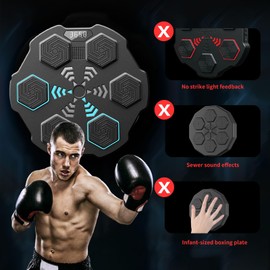 BNANDXC Wall Mounted Smart Bluetooth Music Boxing Trainer, Music Boxing Machine with Boxing Gloves,Electronic Boxing Target Workout Punching Equipment for Home, Indoor and Gym