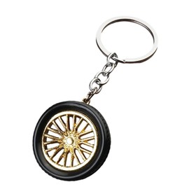 Wheel Keyring | Tire Key Chain Decoration for Backpack,Lightweight Auto Enthusiast Collection Purse Ornament for Traveling Shopping School