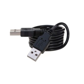 USB 2.0 Type Cable A Male to A Male Black/White 3Ft, 6Ft, 10Ft, 15Ft (6FT, Black)