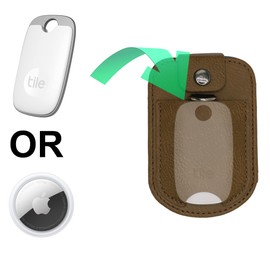 Fitted Leather Case W/Screen Protector & Pocket (Lanyard Included) for Freestyle Libre 3, Freestyle Libre 2 (Brown)