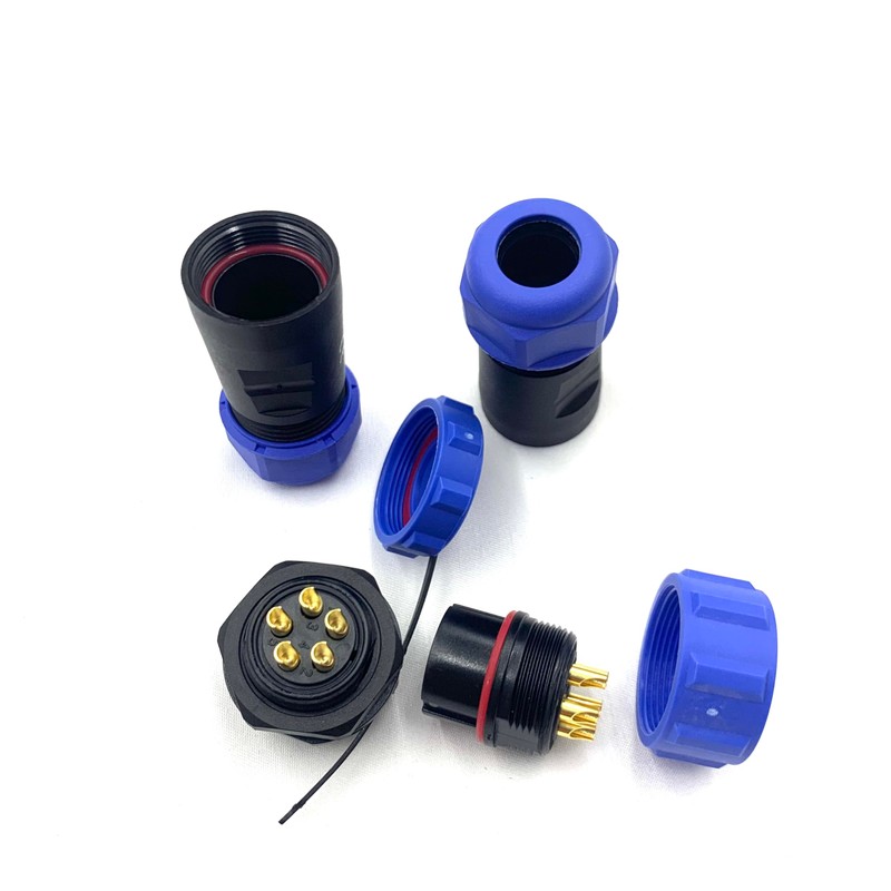 SP21 5 Pin Industrial Plug, IP68 Waterproof Aviation Plug, Straight