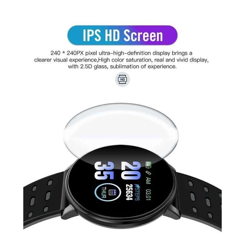 VIWA Fit Round Smartwatch Sport Wristbands Fitness Tracker Sleep Monitor