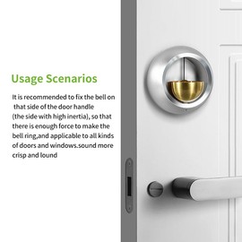 Sliver Shopkeepers Doorbell Chimes for Door Opening - Doorbell Decorative Bells for Business - Unique Ornaments and Hanging Decoration for Enty, Fridge Sticker & Barn Wood Door - Creative Gift